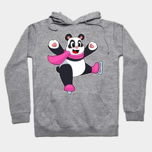 Panda Ice skating Ice skates Hoodie